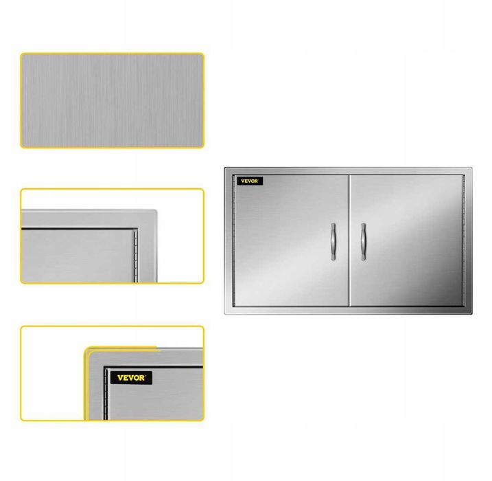 Vevor drzwi stali nierdzewnej 99x66 cm kuchnia grill zewnętrzny