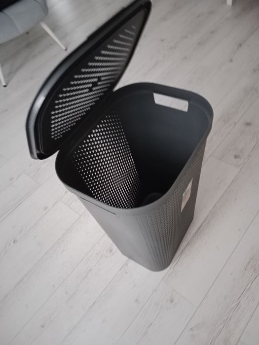 Nowy KOSZ POJEMNIK  PRANIE INFINITY CURVER 60L grafitowy szary grafit