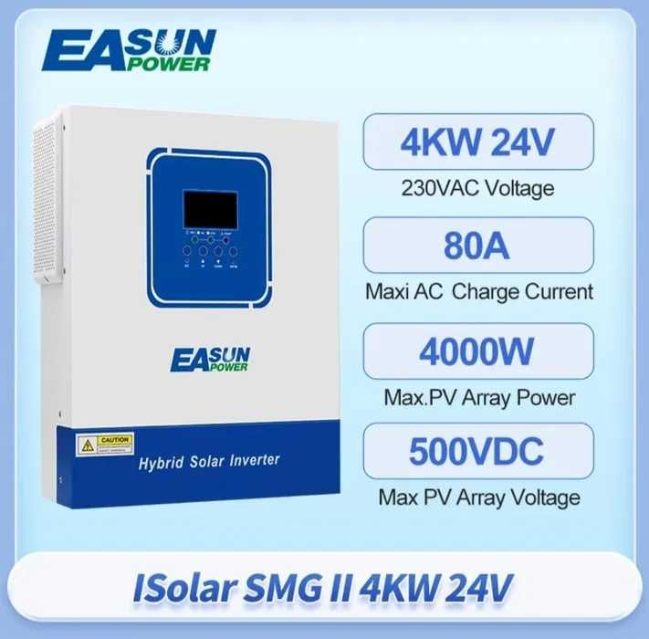 Гібридний інвертор Easun 4кВа 24в з вбудованим WiFi