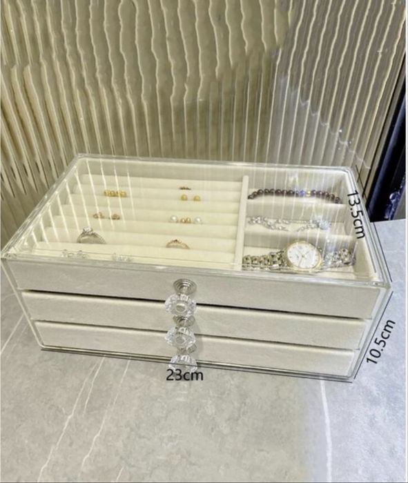 трирівневий акриловий органайзер шкатулка для прикрас