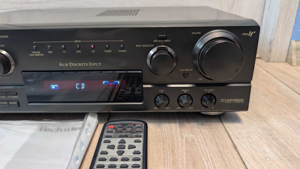 Amplituner Technics SA-AX540 + Oryg. Pilot i Instrukcja ! ! IDEALNY STAN 100% Sprawny ! OKAZJA ! Polecam