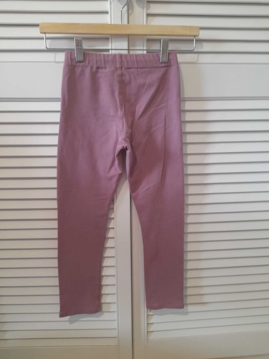 H&M serca serduszka getry legginsy fioletowe 134