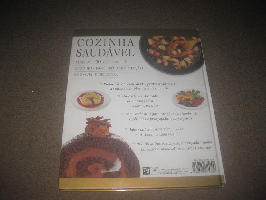 Livro "Cozinha Saudável: Como Cozinhar Sem Gorduras" de Sue Kreitzman