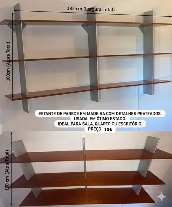 ESTANTE MADEIRA ÓTIMO ESTADO