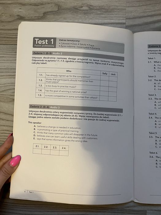 Testy maturalne język angielski