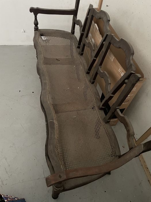 Sofá / Canapé de palhinha para restauro