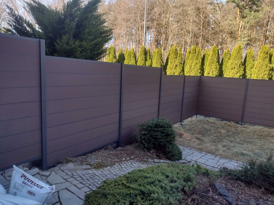 Ogrodzenie kompozytowe WPC panelowe- ALU