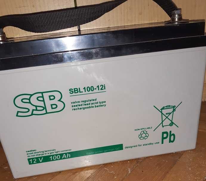 Aku SBL 100-12i 100Ah 12V AGM VRLA jak nowy, do  UPS FV, łodź, kamper,