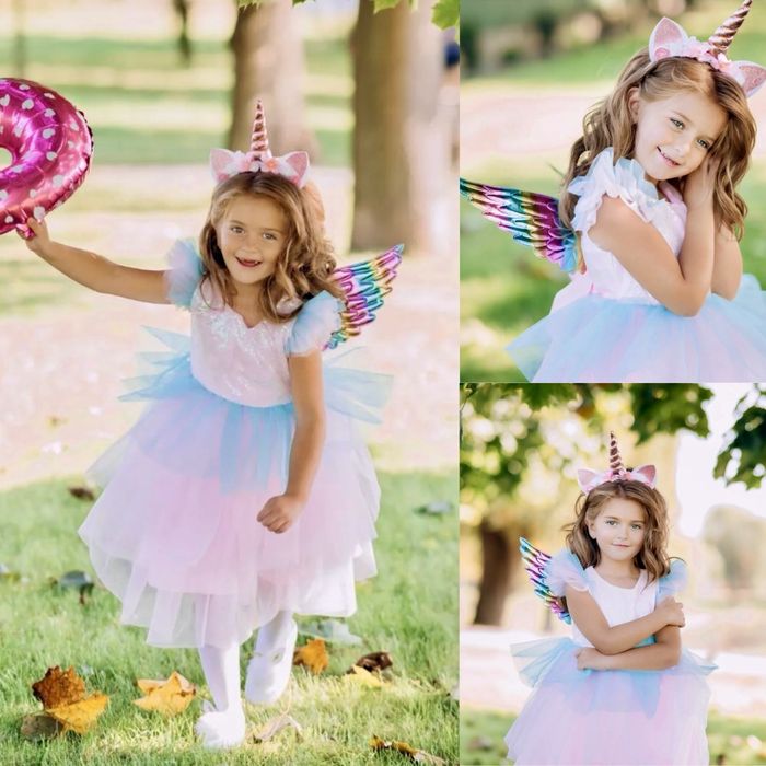 Платье единорога на девочку плаття з єдинорогом нарядне 7 8 9 років