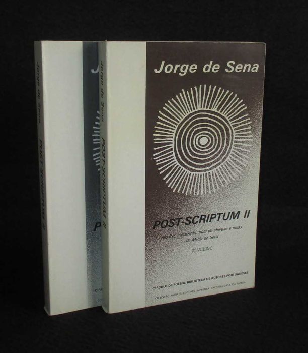 Livros Post-Scriptum II Jorge de Sena 2 Volumes - Completo