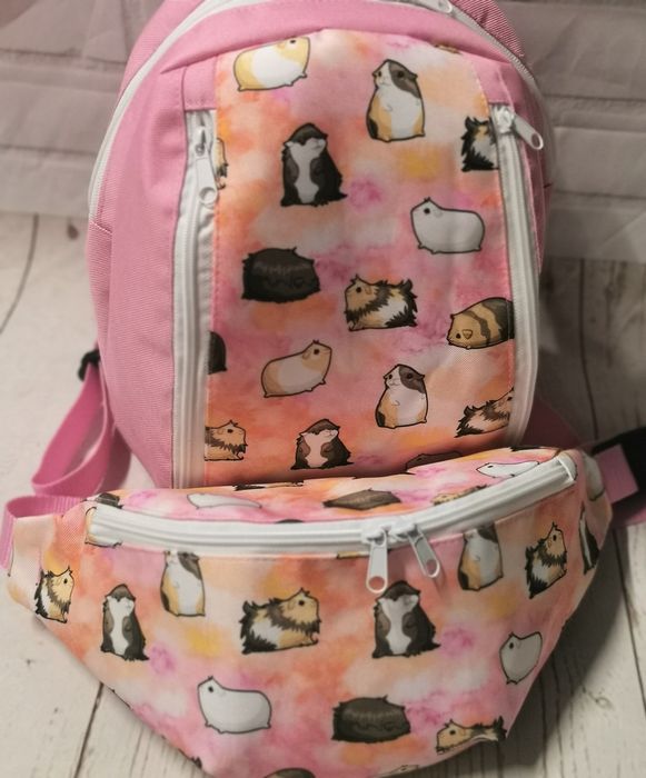 Plecak plus nerka saszetka biodrowa XL kolekcja świnka morska