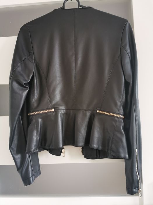 Ramoneska kurtka skórzana z ekoskóry r. 34 Mohito czarna