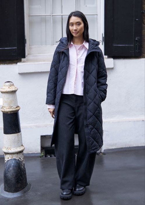 Пальто куртка uniqlo puffertech long coat (relaxed)