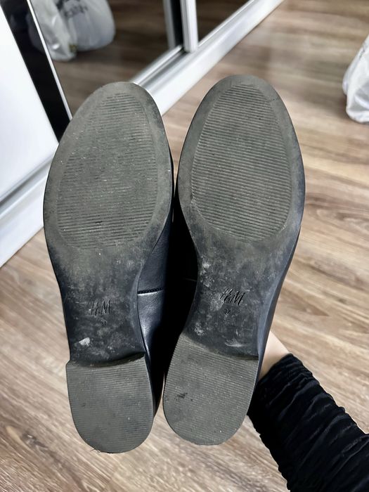 Czarne mokasyny eleganckie h&m