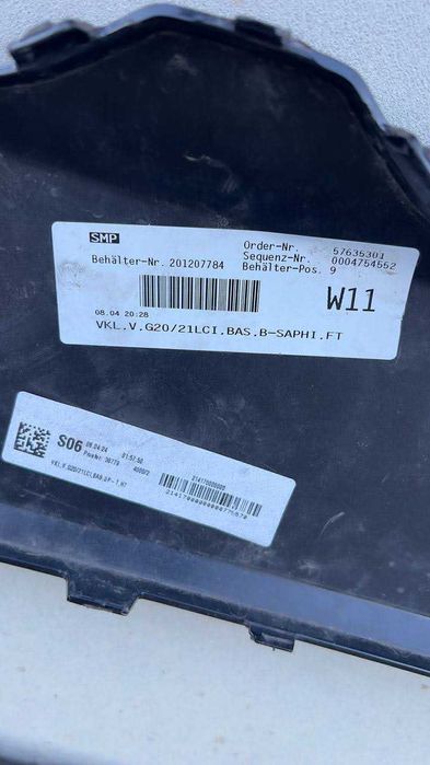 BMW 3 G20 LCI реальний бампер передній рестайлінг 475 Black Sapphire