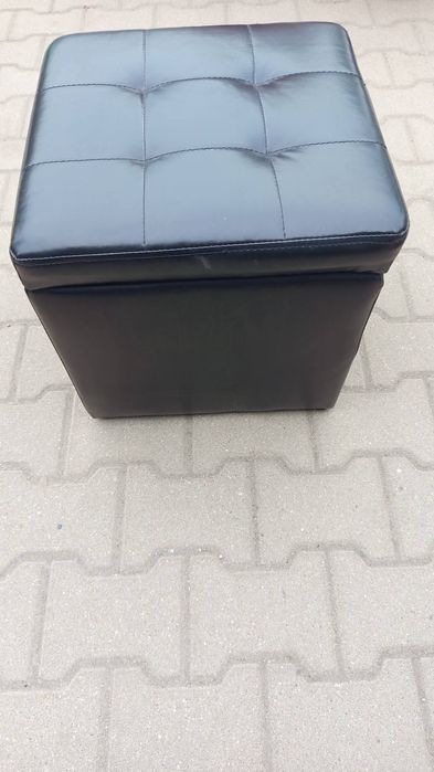 Pufa z eko skóry do salonu