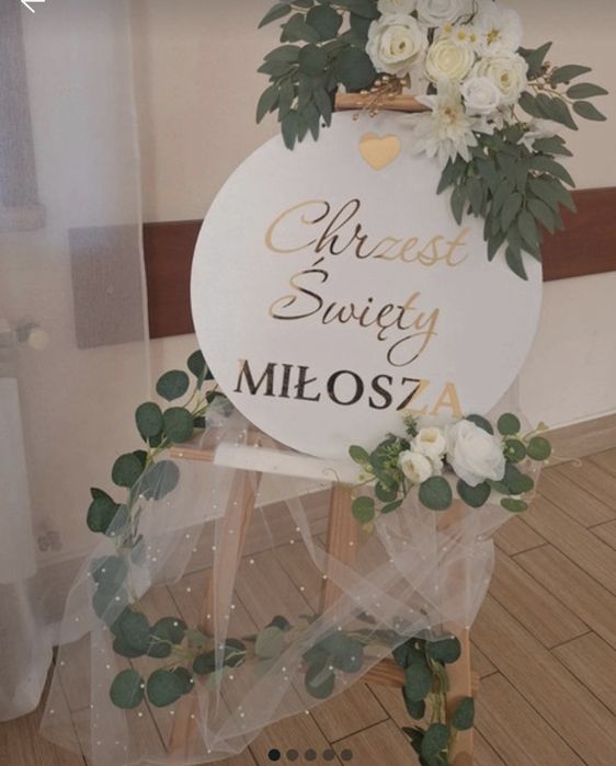 Zestaw na chrzest ozdoby