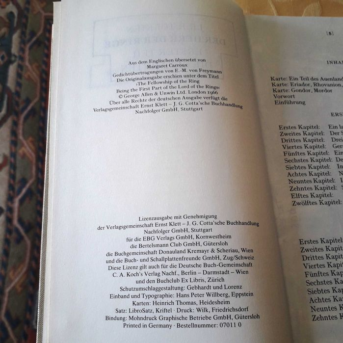 J R R Tolkien - Senhor dos Anéis - Bertelsmann cerca 1980  ALEMÃO