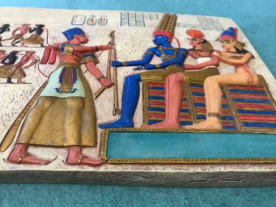 Картина панно объемное камень фреска барельеф Египет папирус