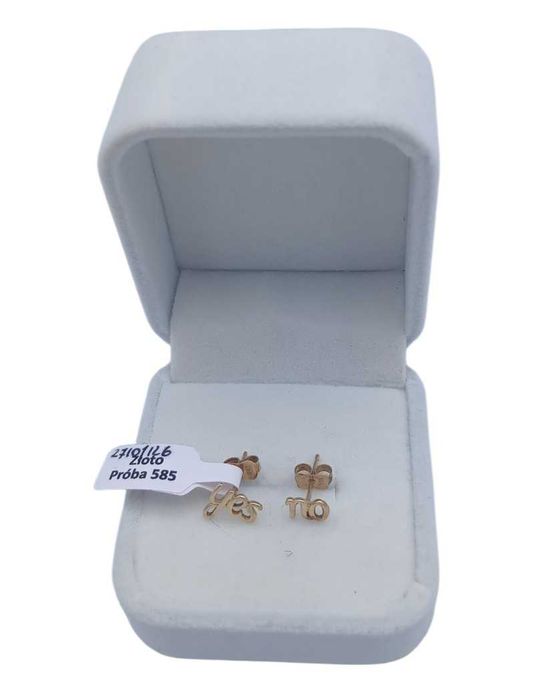 Złote kolczyki 585p (14k) / 0,48g