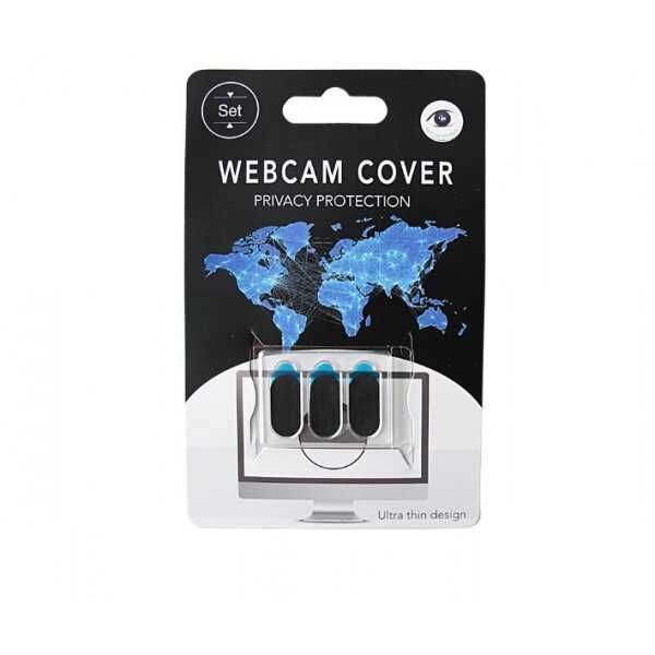 Защитная шторка-слайдер Cover для веб-камеры комплект 3шт. (Черный