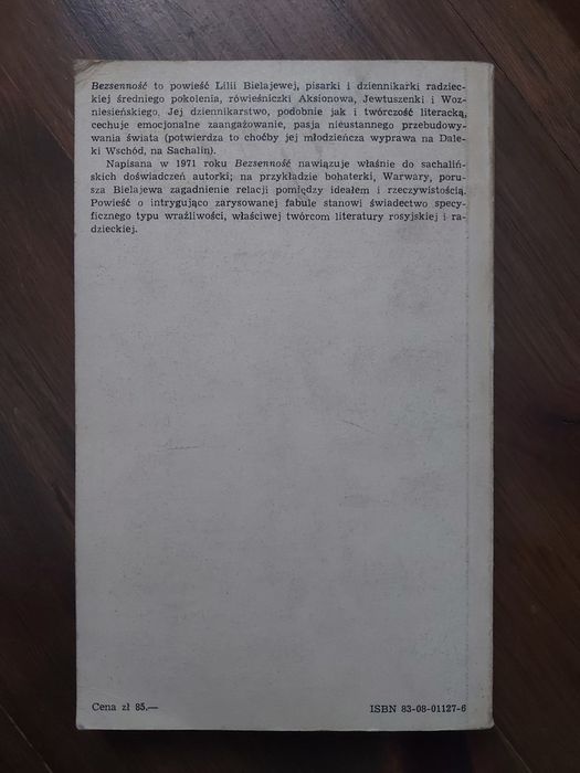 Książka Bezsenność Lilia Bielajewa