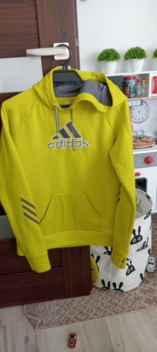 Bluza z kapturem damska Adidas, neon, żółta, roz. 38 (M)