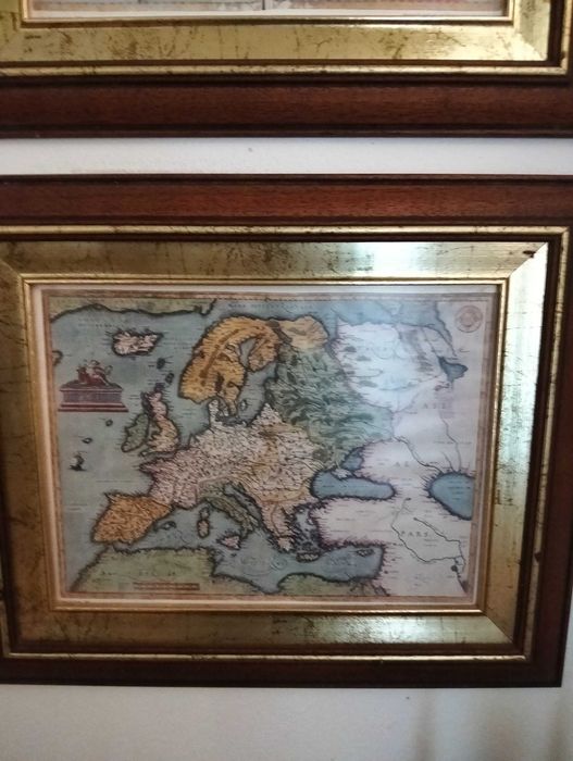 Quadros de mapas antigos