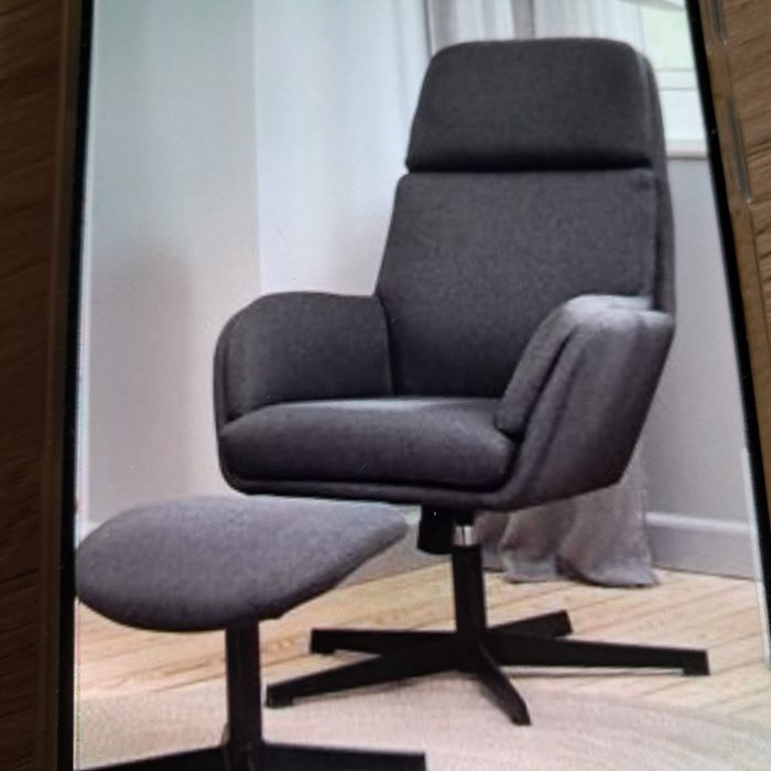 Fotele obrotowe z podnóżkami - 2szt, używane.