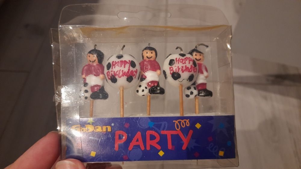 Świeczki na tort piłkarskie