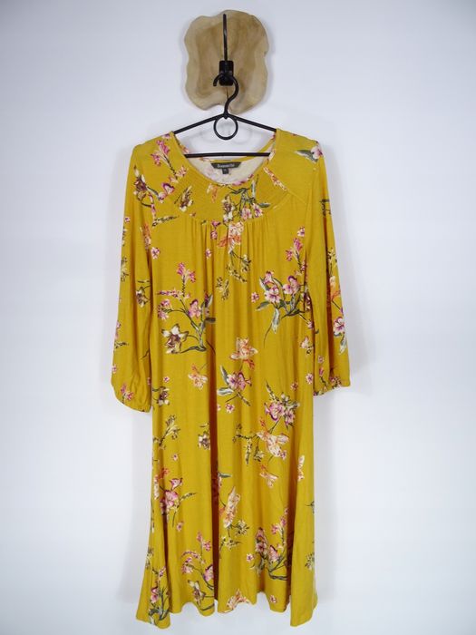 Sukienka w kwiaty Bonmarche 42 XL 14 rozkloszowana