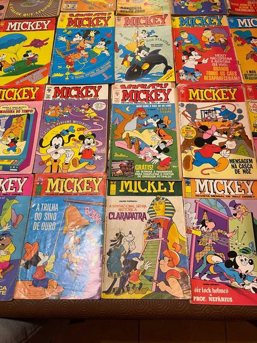 Grande lote Mickey Ed. Abril 40 exemplares 1966 a 1978