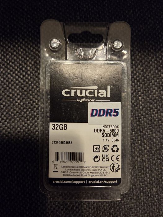 Pamięć RAM 32GB DDR5-5600 Crucial