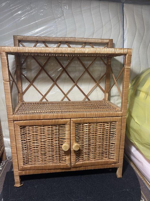Komplet mebli wiklinowych / rattanowych boho vintage