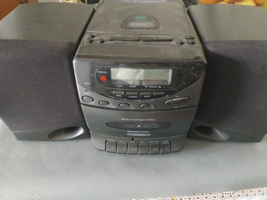 Aparelho som mini cd/radio/k7 colunas