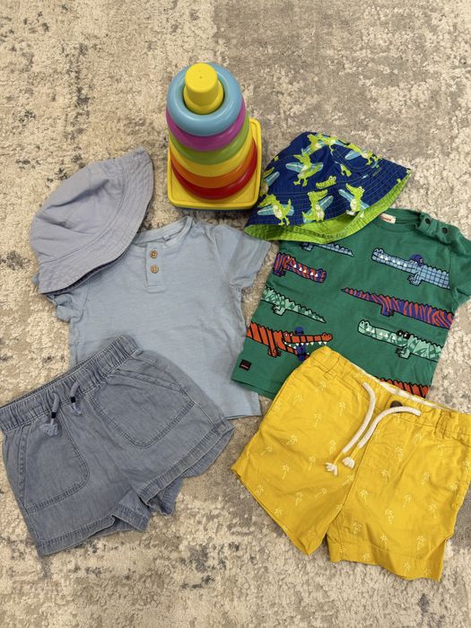 Комплект на літо (шорти, футболка, панама), 86