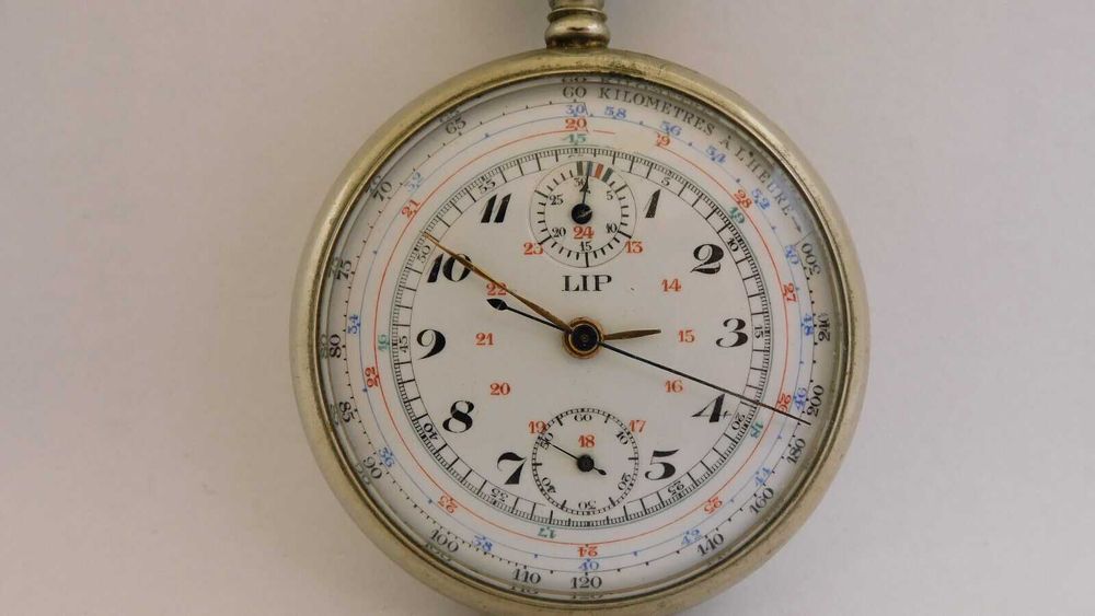 Zegarek kieszonkowy LIP Chronograph 1920 rok Oryginał