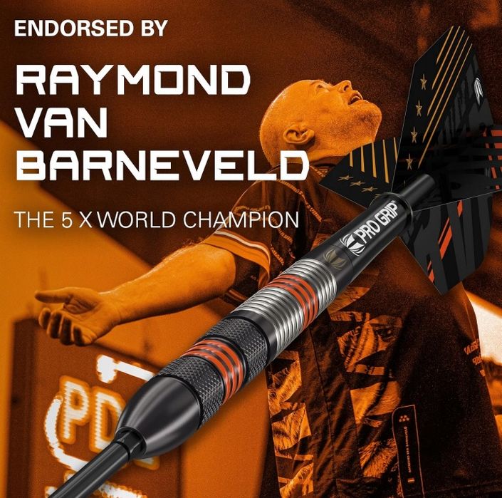 Target lotki do darta Raymond van Barneveld RVB Black 80% SP Steel