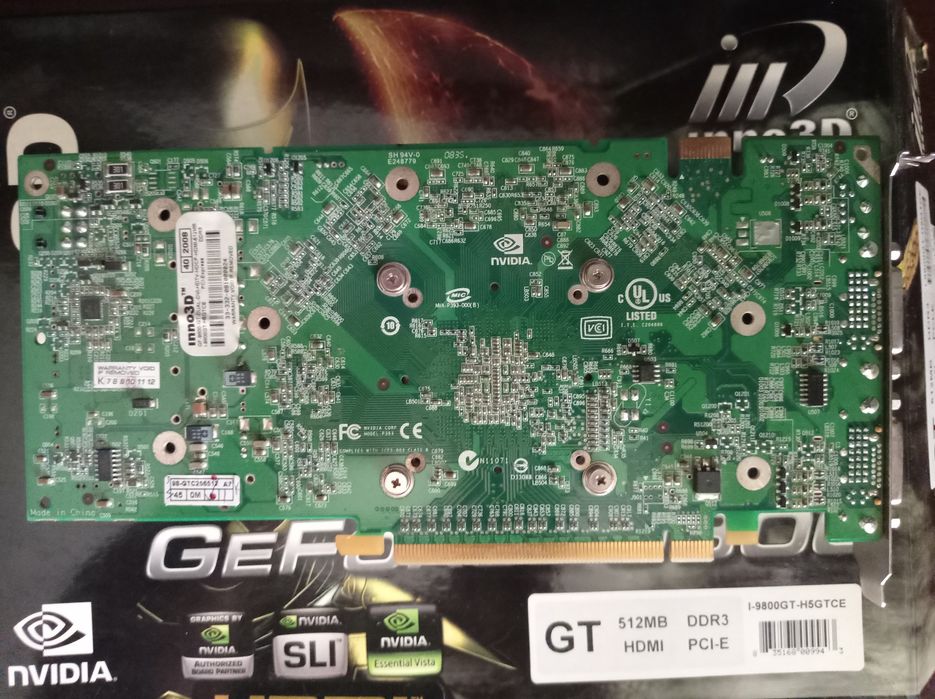 Видеокарта Nvidia Geforce 9800GT 512MB DDR3 INNO3D PCI-Ex