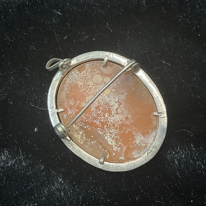 Broche pendente prata 800 ,3,5 cm