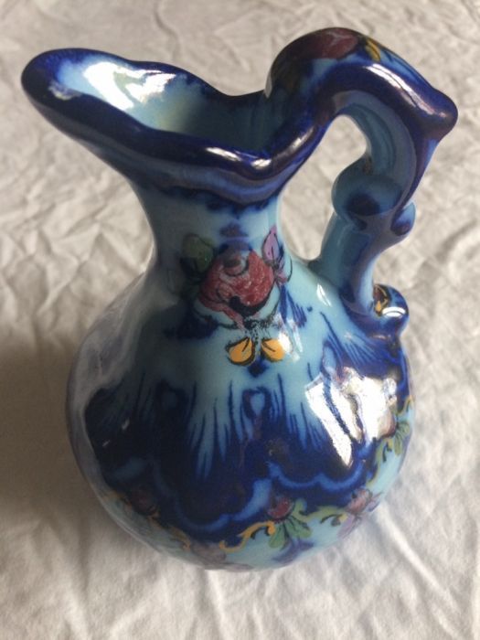 Galheta Vinagre em louça Alcobaça faiança Antiga