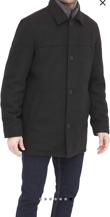 44 S Tommy Hilfiger черное шерстяное пальто шерстяне хилфигер хілфігер