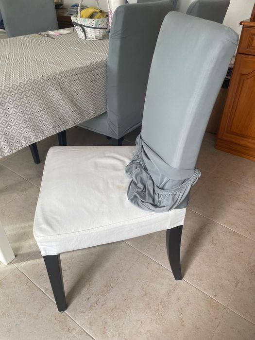 Conj 6 cadeiras IKEA brancas