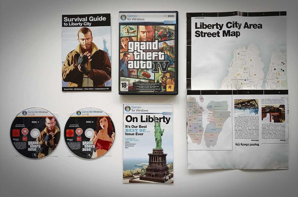 Grand Theft Auto GTA IV PC Angielska Plakat Komplet STAN IDEALNY