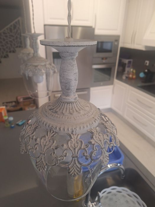 Conjunto 3 Candeeiros Pendentes Estilo Provençal