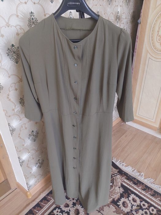 Плаття халат оливкове