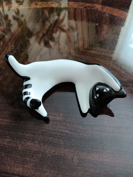 Kot Milusiński figurka porcelanowa AS Ćmielów