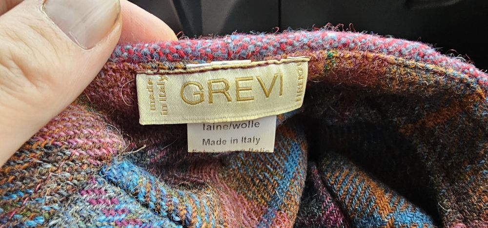 Grevi męski włoski kaszkiet lniano-wełniany rozmiar 58cm M