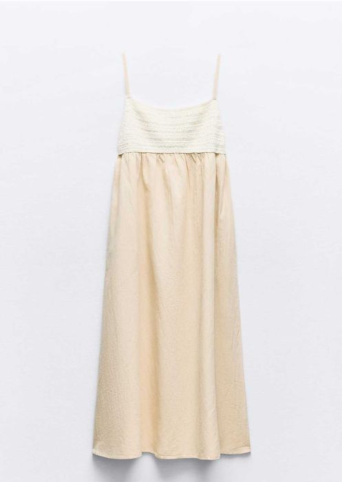 Платье zara сарафан s-M лен