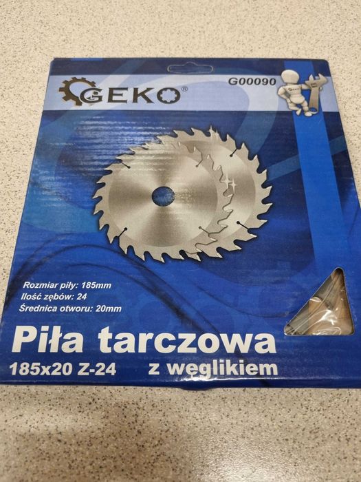 Tarcza do drewna 185x20 24zęby Geko nowa